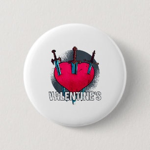 Bitterer Anti Herztag Hater I Hate Valentines Day  2 Inch Round Button