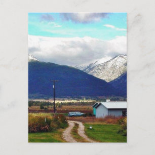 Bitterroot Mountains Parents Farm Postcard