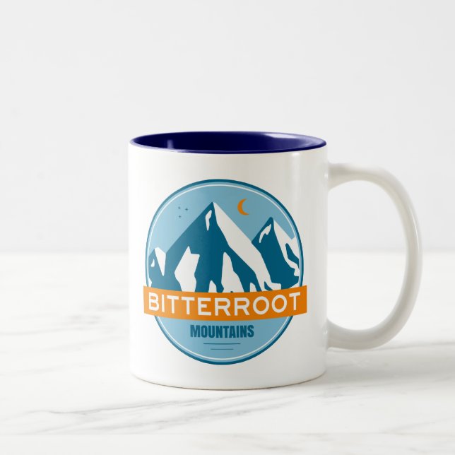 Bitterroot Mountains Two-Tone Coffee Mug (Right)