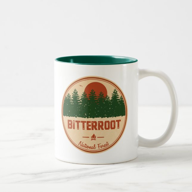 Bitterroot National Forest Two-Tone Coffee Mug (Right)
