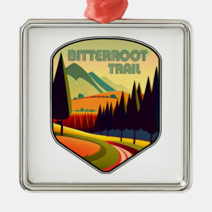 Bitterroot Trail Montana Colors Metal Ornament