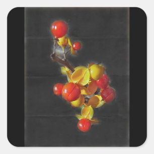 Bittersweet Berries - Autumn Beauty Square Sticker