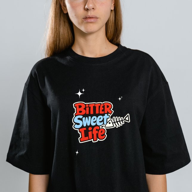 Bittersweet Life Colourful Typography Tee (sweet life)
