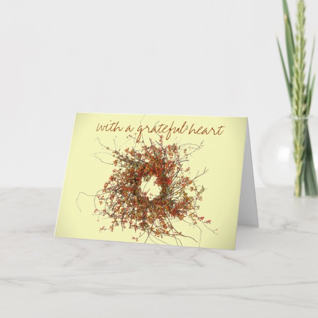 Bittersweet Wreath Merci Cartes (Devant)