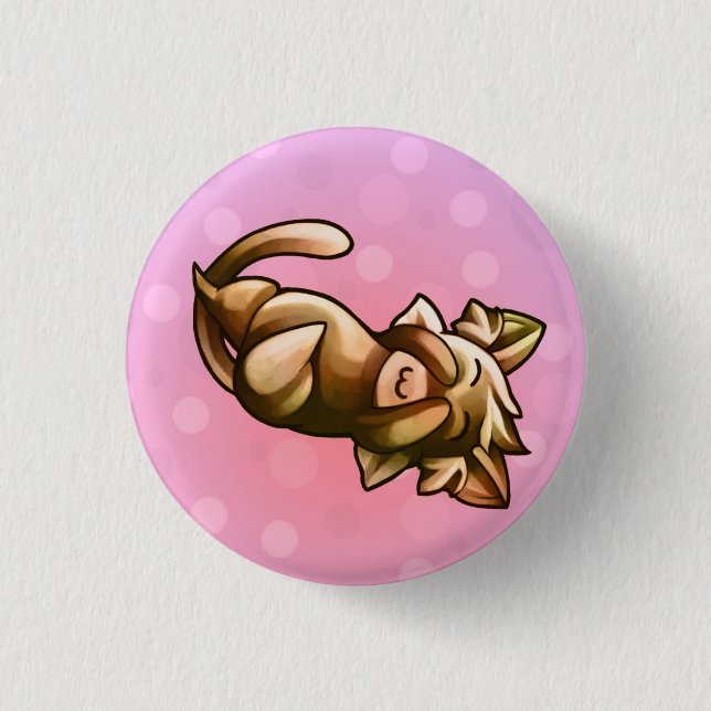 BittyKittyPeekaboo 1 Inch Round Button (Front)
