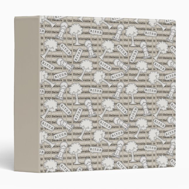 BITUB Pattern (Believe in the Unbelievable) Binder (Front/Spine)