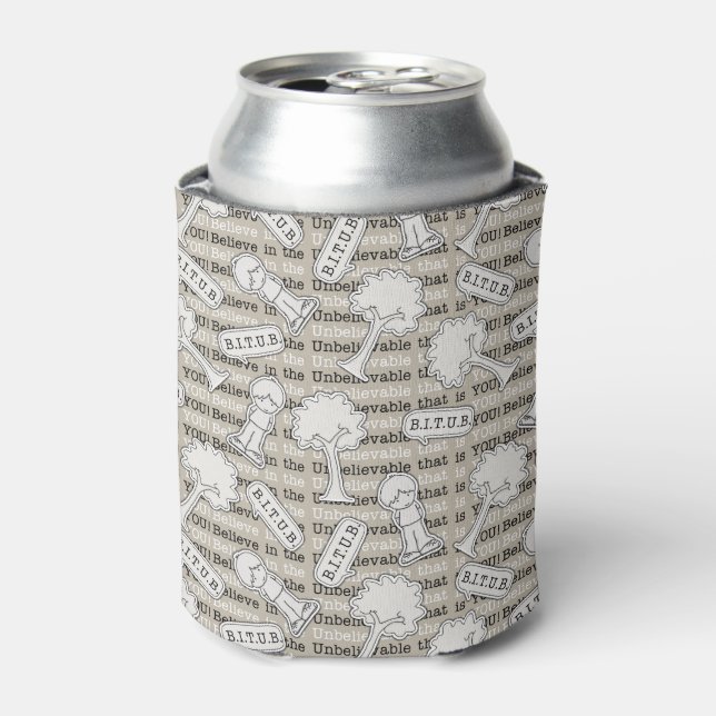 BITUB Pattern (Believe in the Unbelievable) Can Cooler (Can Front)
