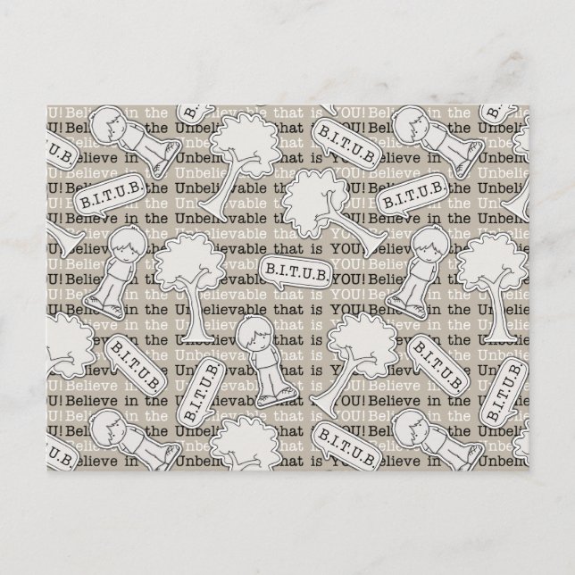 BITUB Pattern (Believe in the Unbelievable) Postcard (Front)
