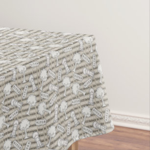 BITUB Pattern (Believe in the Unbelievable) Tan Tablecloth