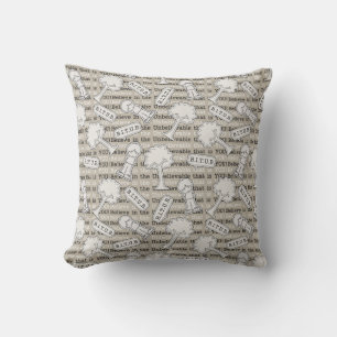 BITUB Pattern (Believe in the Unbelievable) Throw Pillow
