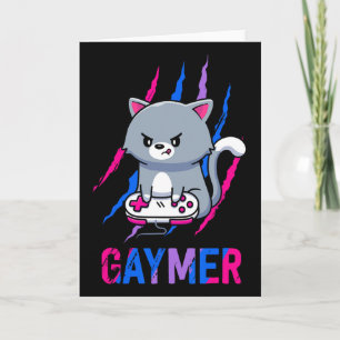 Biual Gaymer Geek Pride Lgbt Video Game Lovers Gif Card