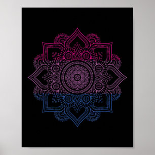 Biual Lgbt Mandala Bi Pride Biuality Lgbt Support Poster