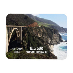 Bixby Creek Bridge, Big Sur Coast, Beach, Surf, CA Magnet