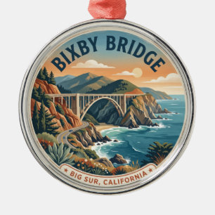 Bixby Creek Bridge California Metal Ornament
