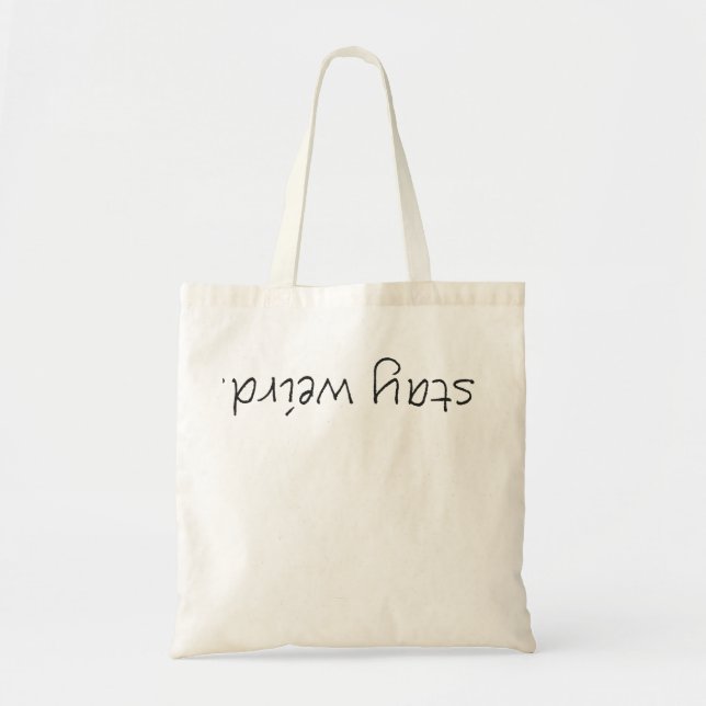 Bizar stay value draagtas satchel blank black tote bag (Front)