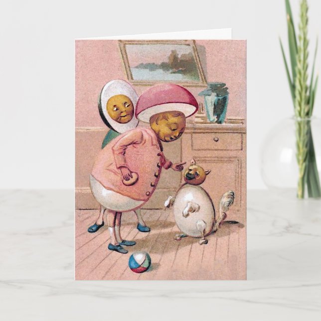 Bizarre Egg People Holiday Card (Front)