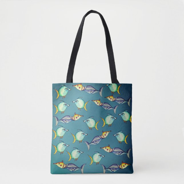 Bizarre Fishes Tote Bag (Front)