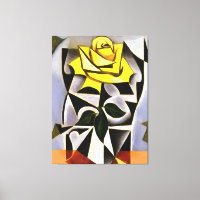 Bizarre Geometric Yellow Rose Art