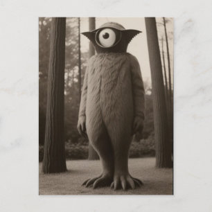 Bizarre One Eyed Forest Monster Halloween  Postcard