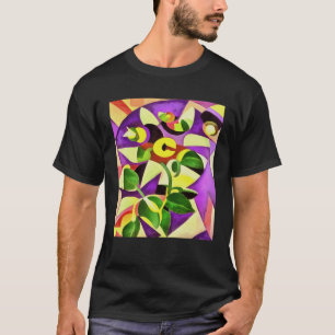 Bizarre Passiflora Flower Geometric Abstract T-Shirt