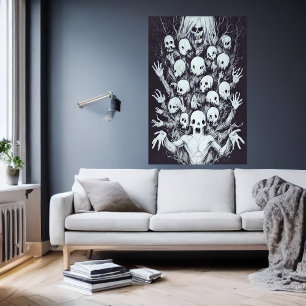 Bizarre strange family portrait AI Art Poster