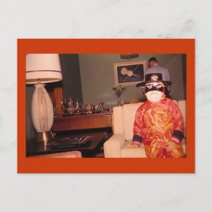 Bizarre Strange Halloween Costume, Vintage Postcard