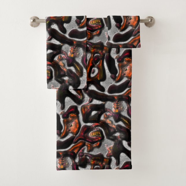 Bizarre taché rouge à corail texture sculptée en g (En situation)