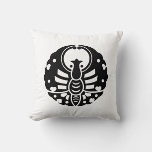 Bizen butterfly throw pillow
