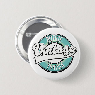 Bizerte tunisia vintage style logo 2 inch round button