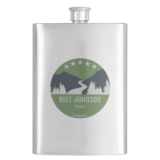 Bizz Johnson Trail Hip Flask (Front)