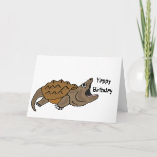 BJ - Drôle Snapping Turtle Carte Anniversaire