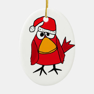 BJ- Red Cardinal Bird Christmas Ornament