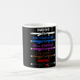 BJJ Belts Jiu Jitsu Rank And Stripes Brazilian Coffee Mug
