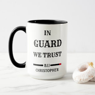 BJJ Brazilian Jiu Jitsu Guard Trust Black Belt Mug