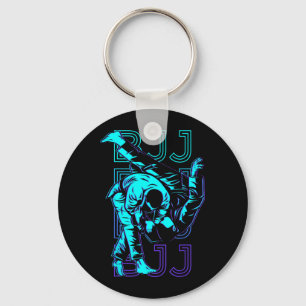 BJJ Brazilian Jiu Jitsu Retro Keychain