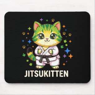BJJ Cat Brazilian Jiu Jitsu Kitten Mouse Pad