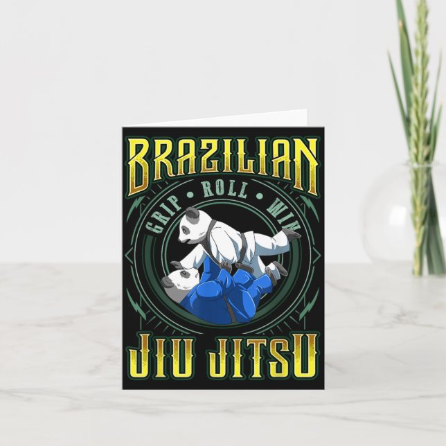 BJJ Grip Roll Win - Grappling Jiu Jitsu Fighting Card (Front)