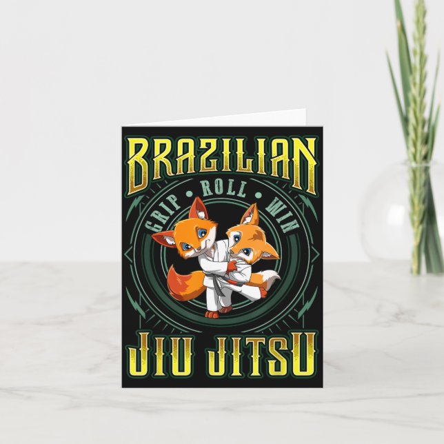 BJJ Grip Roll Win - Grappling Jiu Jitsu Fighting Card (Front)