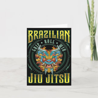 BJJ Grip Roll Win - Grappling Jiu Jitsu Foo Dog Card