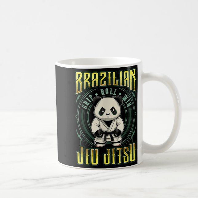 BJJ Grip Roll Win - Grappling Jiu Jitsu Panda Coffee Mug (Right)
