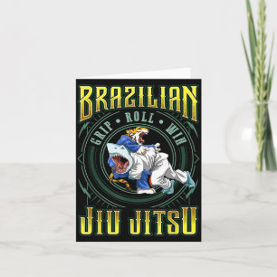 BJJ Grip Roll Win - Grappling Jiu Jitsu Shark Card