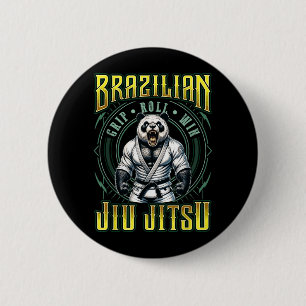 BJJ Grip Roll Win - Strong Grappling Jiu Jitsu 2 Inch Round Button