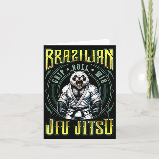 BJJ Grip Roll Win - Strong Grappling Jiu Jitsu Card (Front)