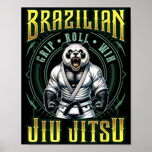 BJJ Grip Roll Win - Strong Grappling Jiu Jitsu Poster