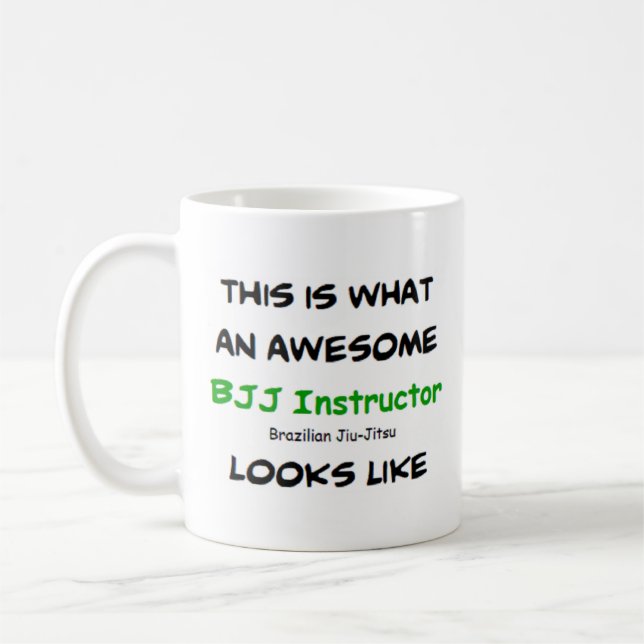 bjj instructor, awesome coffee mug (Left)