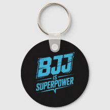 BJJ is Super-Power Vintage Graphic Keychain