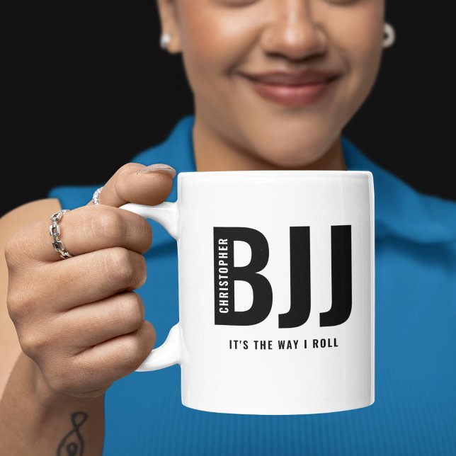 BJJ It's The Way I Roll Add Your Name Jiu Jitsu Coffee Mug (Personalized Jiu Jitsu Mug)