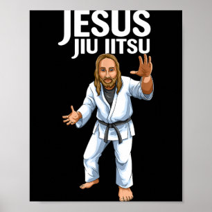 BJJ Jesus Brazilian Jiu Jitsu Poster