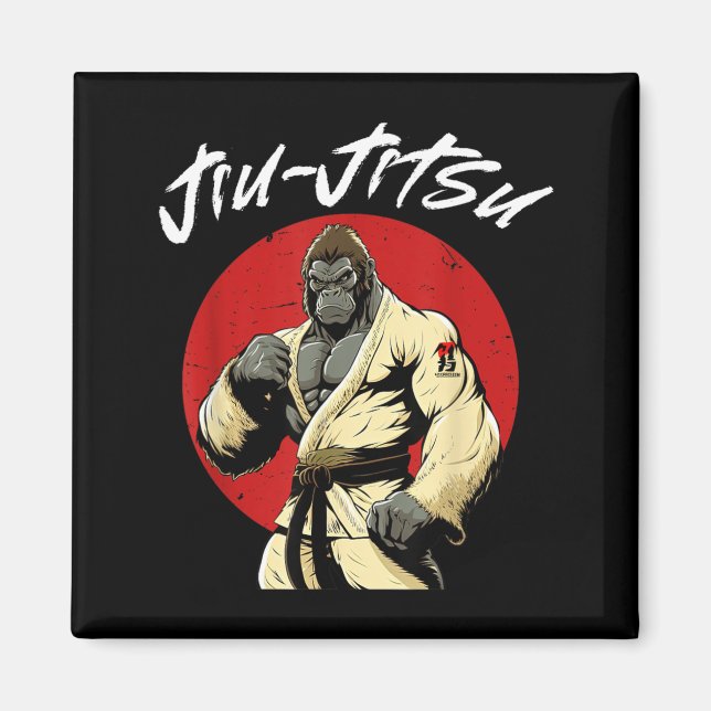 BJJ Jiu Jitsu Grappling Gorilla Magnet (Front)