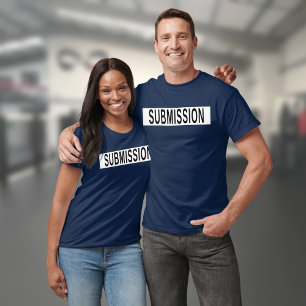 BJJ Jiu Jitsu Submission Blue And White T-Shirt